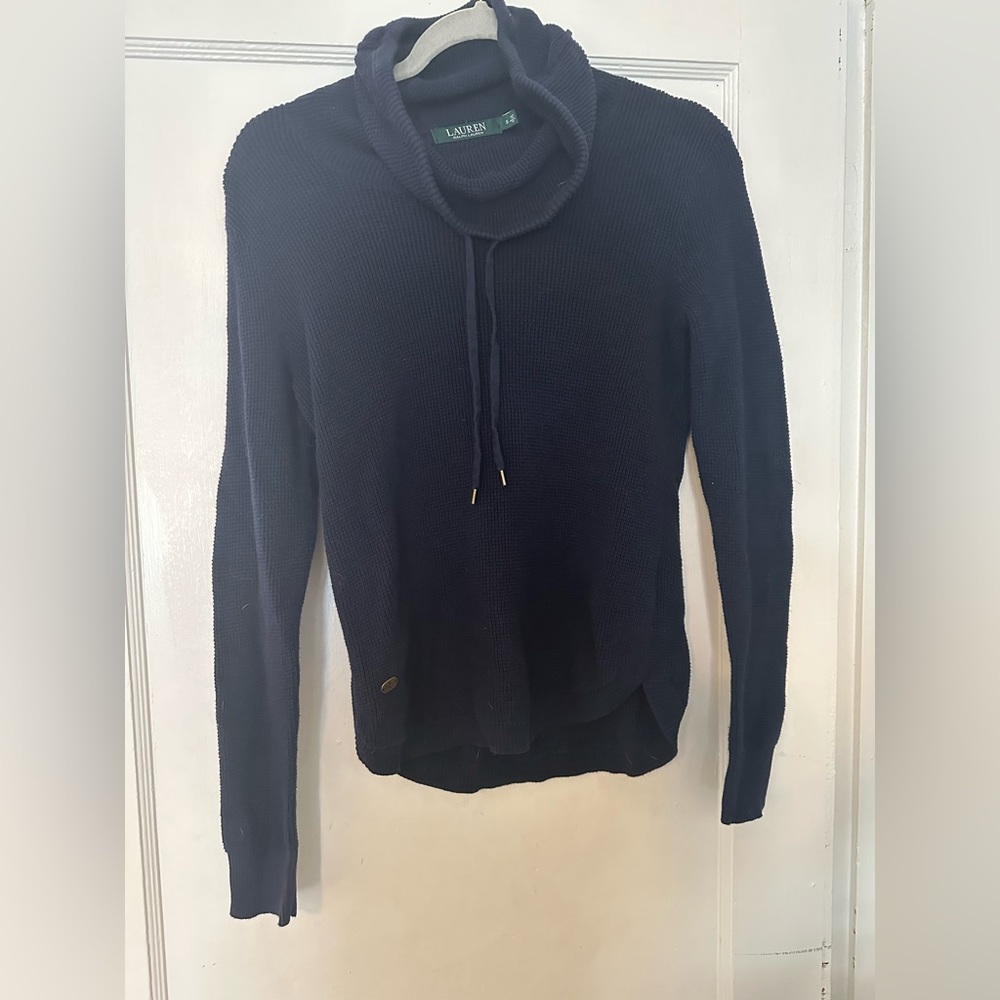 Women, size small, Ralph Lauren cowl neck waffle sweater